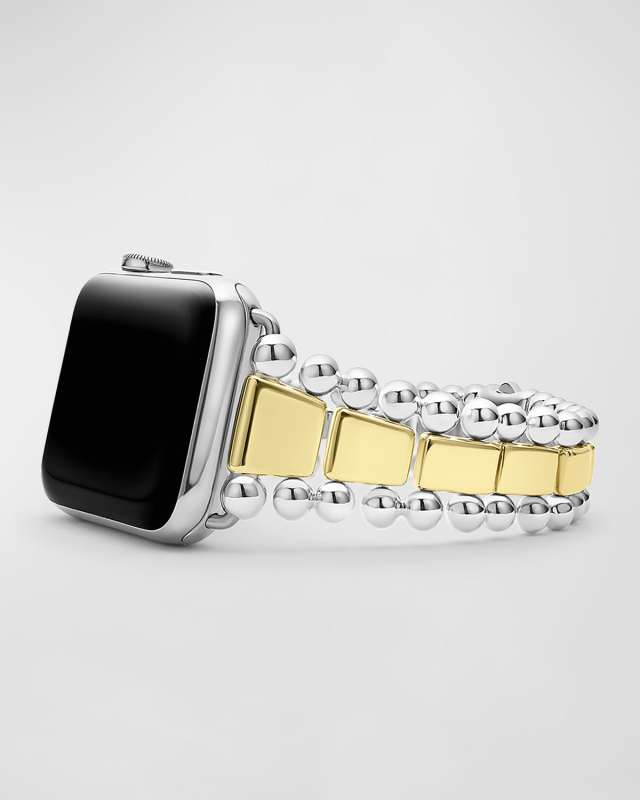 Smart Caviar Sterling Silver and 18K Gold 42mm Link Watchband